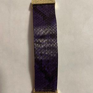 Rustic Cuff Vintage Attraction Purple Python With Gold Magnetic Closure
